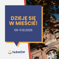 grafika -w tle budynek z Tarnowa
